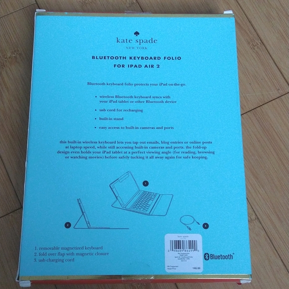 Kate Spade new with box Bluetooth keyboard folio for iPad Air 2 - Picture 2 of 8
